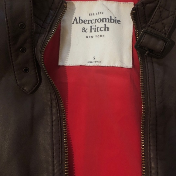 Abercrombie and Fitch Brown Leather Jacket - Picture 4 of 4